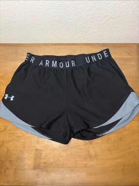 Under Armour Black Athletic Shorts with Gray Accents
